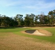 The par-4 17th hole on the Rolling Oaks Course at World Woods Golf Club is a short, narrow par 4.