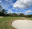 The 10th green on the Saddlebrook Course is surrounded by bunkers. 